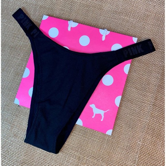 VS PINK Brazilian Cotton Logo Panty NWT - Medium M - Picture 2 of 7